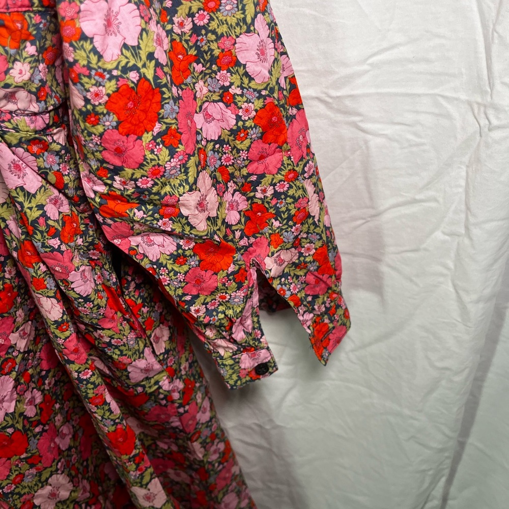 J. Crew Cinched Waist Floral Dress in Liberty Meadow Song Fabric - Plus Size - Picture 6 of 7